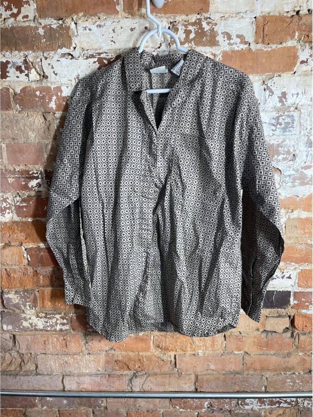 Simply Basic Women's Patterned Long Sleeve Shirt Size S